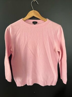 Talbots Light Pink Pure Cashmere Crewneck Sweater